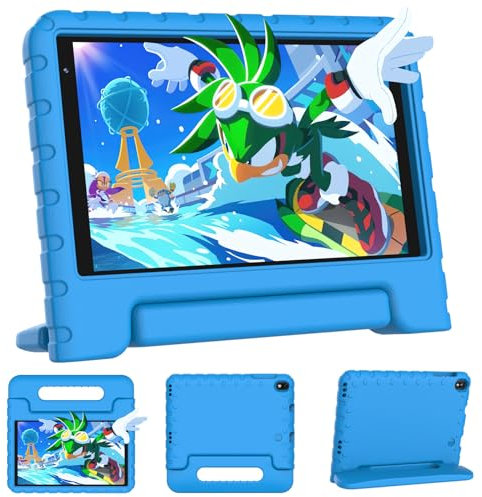 YESTEL Tablet Niños 8 Pulgadas, Android Tablet Infantil 1280x800 FHD, 2.5D IPS, 2GB RAM+32GB ROM(TF 1TB), WiFi/Control Parental/3600mAh/Tablet con Kid-Proof Funda, Azul