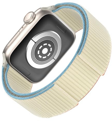BIRDTOBR Nylon Cinturino Compatibile con Apple Watch Series 9 41mm, Sport Velcro Ricambio Cinturini per iWatch Series 10 (42mm) 41mm 40mm 38mm iWatch Series 10 9 8 7 6 5 4 3 2 1 SE