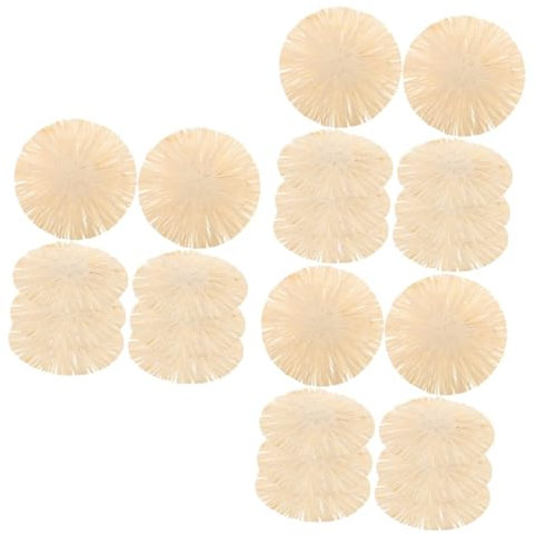 Alipis 24 Pièces sous-Verres en Raphia Sets De Table sous-Verres Ménagers Tapis De Tasse s- pour Table s- Décoratifs s- pour Tasses s- De Table Papier
