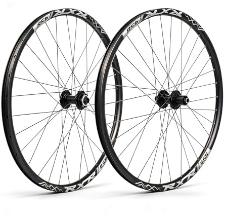 Mountainbike Tubeless Hochfester Laufradsatz 66/27,5/29 Zoll, Fahrradräder mit Scheibenbremsfelgen, Boost vorne M15 x 110 mm hinten M12 x 148 mm Aluminiumlegierung für MTB-Räder