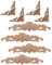 KGDUYC 8 pcs Moulure Decorative Bois, Bois Sculpté Applique Non Peint pour Meubles Lit Porte Fenêtre Décoration DIY Fait à la Main (4 Ornements d'angle, 4 Décoratifs en Bois Longs Sculptés)