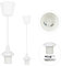 Light-Home Hängelampe Minimalistisch – Hängeleuchte Industrial - Lampenaufhängung ohne Lampenschirm und ohne Glühbirne - Pendelleuchte mit Lampenfassung E27 - Weiß - Pilz ⌀ 9 cm
