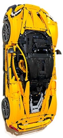 3Dudes & Dad Wall Mount Display Bracket compatible with LEGO® Technic McLaren P1™ - Custom Designed Storage Hook for Set 42172 - 3D Printed Plastic - Supplied With Mounting Hardware
