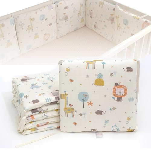 6 Stück weiche und atmungsaktive Polster, als Randpolsterung verwendet, mit Riemen, waschen. (Zoo)