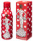 IllustrArte Botella Térmica de 500ml - Acero Inoxidable Doble Pared, Aislamiento al Vacío, Libre de BPA, Resistente a Arañazos y Condensación - Diseño Flamenca María blanco fondo rojo