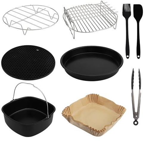 Accesorios Freidora de Aire para COSORI Turboblaze XXL 5,5 L/6L/6,2L/6,4L, 22cm 22 cm Airfryer Accesorios para Philips Airfryer XXL 7,2 L, 8,3 L, Cecotec 6L, Klamer 8,5L
