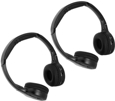 Yosoo Health Gear IR Wireless Headphones for Car DVD, 2 Channel Infrared Stereo Headsets with On-Ear Design for Universal Rear Entertainment System and In-Car TV