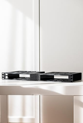 Montage en rack 1U pour 2X ou 1x Dell Optiplex Micro 3000/5000/7000 Series - Support imprimé 3D 19 (noir, pour 2X Dell Optiplex)