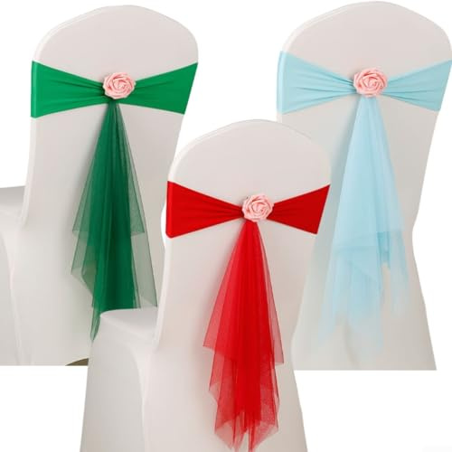 10 x Schleifen für Stuhlhussen, für Hochzeiten und besondere Anlässe (weiß)