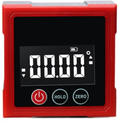 Dualoai Digital Inclinometer, Angle Measuring Instrument, Protractor, Digital Spirit Level, Rechargeable with Illuminated Display for Woodworking, 4 Sided Magnetic B
