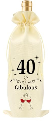 40th Birthday Gifts for Women,Wine Bottle Carrier Bag,40th Birthday Gifts for Men,40th Birthday Gifts for Sister,Gifts for 40th Birthday Woman,40th Birthday Gifts for Women Friend,Birthday Gift 40