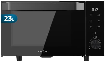 Cecotec Mikrowelle Proclean 6040 Flatbet Door, 23L Fassungsvermögen | 800W Leistung, Flatbed - Design, Abtau - Funktion, Bis 95 Minuten Garzeitauswahl, Kindersicherung