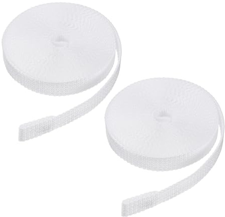 QUARKZMAN 2 Stück 6m Rolladengurt 16 mm für Rolladen Aufschraubwickler Weiß | Türen Fenster Rolladen Gurtband Jalousie Rollladen Austauschen Reparaturset, Gurtwickler Aufputz