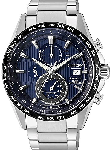 Citizen Herren Chronograph Solar Uhr mit Titan Armband AT8154-82L