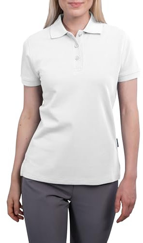 HRM Damen Heavy Polo, Weiß, Gr. 3XL - Premium Polo-Shirt aus 100% Baumwolle, Basic Polohemd bis 60°C Waschbar, Hochwertige & Nachhaltige Oberteile, Workwear