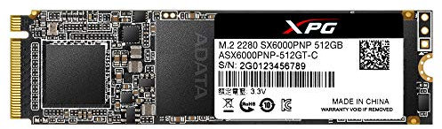ADATA XPG SX6000 Pro 512GB M.2 Gaming Solid State Drive (SSD), black