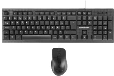 Tacens Anima ACP0PT, Pack Tastiera professionale ottimizzato per tasti e Mouse 1200DPI, Layout Portoghese