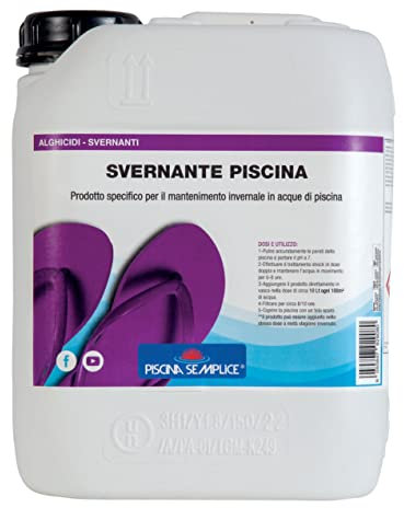 PISCINA SEMPLICE - Svernante Piscina Lt. 5, Svernante Liquido Specifico per mantenere la piscina in Inverno
