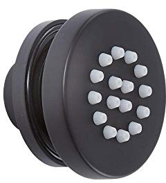 MILANO Front Fix Bathroom Shower Round Body Jet Black