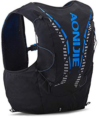 AONIJIE 12L Professional Outdoor Sport Rucksack Trinkrucksäcke Rucksack für Radfahren, Laufen Wandern Camping Marathon Race Klettern (Schwarz-M/L<90-102cm>)