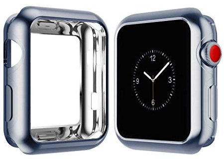 Für Apple Watch Series 5 / 4 / 44 mm – Ganzkörperabdeckung / Displayschutzfolie – Grau