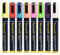 SECURIT - Set Da 8 Pennarelli A Gesso Liquido Assorti - Per Lavagna, Vetro, Metallo - Multiuso - Cancellabili - Punta Media 2-6mm - Gialo, Verde, Rosso, Blu, Rosa, Bianco, Viola, Arancio