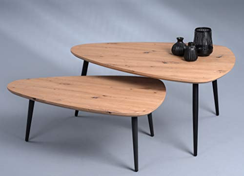 M2 Kollektion Luka Couchtisch/Sofatisch, Holzwerkstoff, Artisaneiche, 100x46x70cm