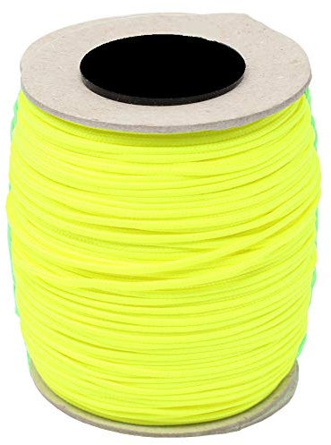 BIG-SAM - Zugschnur für Jalousien - 5, 10, 25, 50 oder 100 Meter - Ø 1,4mm - in Weiß, Schwarz, Rot oder Hellbraun (5 Meter, NEON-GELB)