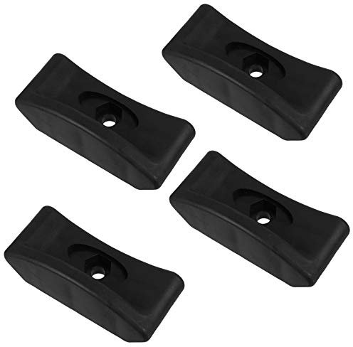 WINOMO 4 Stück Hantelsättel Kunststoff Hantel Wiegen Hantel Rack Fitness Hand Gewicht Halterungen Halter Ersatz für Heim-Fitnessstudio (Schwarz 5. 2X12cm)