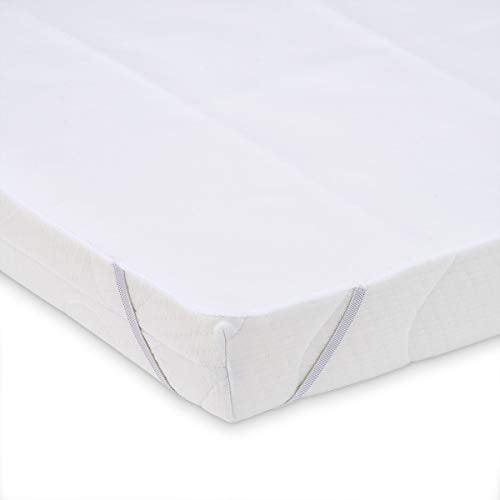 FabiMax 2658 wasserdichte, kochfeste Molton-Matratzenauflage für Beistellbett und Wiege, 55 x 90 cm