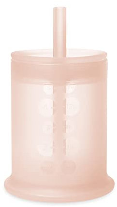 olababy Babyled Gobelet d'apprentissage en silicone avec couvercle à paille | Gobelet pour bébé | À partir de 6 mois à 12-18 mois | Gobelet pour enfants et smoothie | Sevrage de Babyled