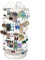 TANOSAN 5-Schicht Schmuckständer, Drehbar Schmuckhalter Ohrringhalter Ohrring ständer Organizer, Metall Schmuckaufbewahrung für Ohrring, Halskette, Armband (Weiß)
