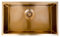 Essebagno Luisa fregadero de una cubeta 76x45 inoxidable cobre