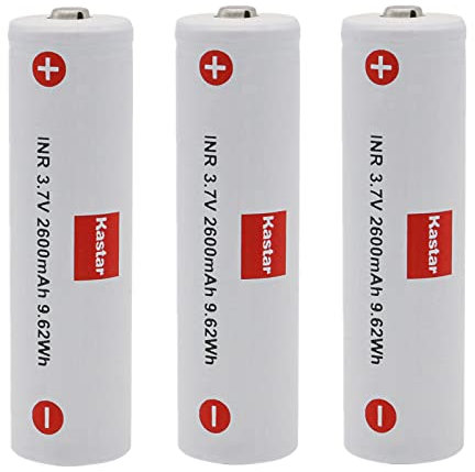 Kastar Lot de 3 batteries rechargeables de rechange 3,7 V 2600 mAh pour grue à cardan Zhiyun-Tech V1 Crane 2/Crane 2S/Crane 3S/Crane 3S Pro/Crane 3SE, Crane 3 LAB, Z1 Evolution Gimbal
