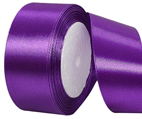 Nastro di raso viola spesso 22 m, larghezza 40 mm, nastro di violette, nastro regalo, nastro di Natale, confezione regalo, cesto per capelli, torte, artigianato, San Valentino, decorazione natalizia