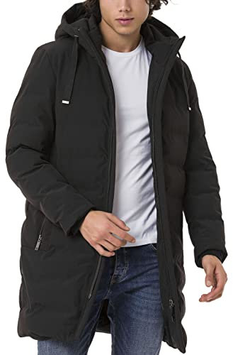 Redbridge Veste matelassée pour homme, veste d'hiver, parka, manteau Bubble Jacket, Noir , M