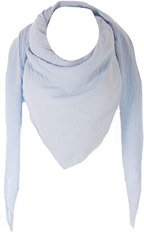 stylx XXL Tuch 23 Farben Farbwahl Halstuch Musselintuch Musselin Damen Damenhalstuch Dreieckstuch Schal Herren Männer Frauen Herrenhalstuch Dreieckig leicht (einlagig) (hellblau)