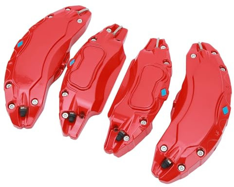 4 Pcs 19in 20in Wheel Hub Caliper Covers for Model Y 2020-2023, Break Caliper Cover for Model Y, Alloy Disc Brake Caliper Guard Protector Cover for Model Y (Red)