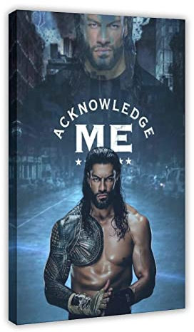 WWE Roman Reigns Professional Wrestler Poster Leinwand Poster Schlafzimmer Dekor Sport Landschaft Büro Zimmer Dekor Geschenk Rahmenstil 20 x 30 cm
