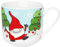AMBITION Weihnachtsbecher Porzellan 455 ml Christmas Gnome Teetasse Kaffeebecher Geschenk Weihnachten blau