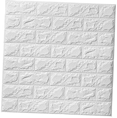 OSALADI Stickers Muraux Effet Brique Autocollants Auto-adhésifs Pour Salon Et Chambre Décor Mural Créatif Et Facile à Poser Format Blanc Perle