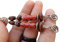✿ ROT - BRAUNE HOLZ OHRRINGE MIT ROBUSTER KLEINER SPIRALE ✿ einmalige Natur Ohrringe