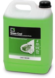 ERRECOM Green Cool, Liquido Radiatore Verde -20°C/+106°C, antigelo G12 con Pacchetto inibitore a Base Organica Oat, Pronto all’Uso, 5 Litri
