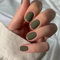 Ceboic Français Faux Ongles Court Carré Couleur Pure Press on Nails Ballerine Glossy Glänzend Ongles à Coller Acrylique Pleine Couverture Ongles à Presser 24Pcs pour Femmes et Filles(Vert Matcha)