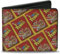 Buckle-Down The Flintstones Wallet Bifold, Fruity Pebbles Fred and Barney Cereal Box Repeat Yellow Red, Vegan Leather, 4.0 x 3.5, Casual