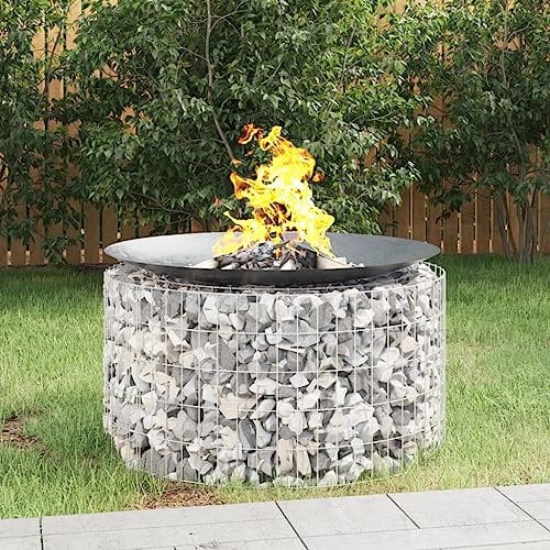 Focolari da esterno,Caminetti da giardino per il campeggio,il riscaldamento del patio,l'intrattenimento,i falò, le spiagge,le feste,Caminetto a Gabbione Ø 100 cm Ferro Zincato