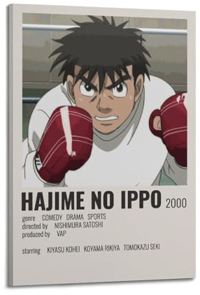 INKT Hajime Poster No Ippo, Wandkunst, Leinwandgemälde, Wohnzimmer, Schlafzimmer, Heimdekoration, Büro, Wandposter, Fitnessstudio, Kunstmalerei, 30 x 45 cm