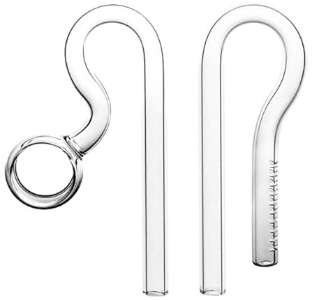 Folpus Aquarium Lily Pipe Glas Lily Pipe Zufluss Zufluss Abfluss Einfache Installation Wasseroberflächen-Skimming-Filter, 13mm
