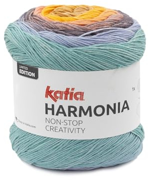 Katia Harmonia | Baumwollgarn mit Farbverlauf | 100% Baumwolle | zum Stricken und Häkeln 150g 540m (215)