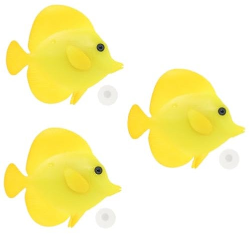 Happyyami 3stücke Künstliche Aquarium Dekoration Nachtleuchtende Simulation Fische Für Aquarien Lebensechte Fisch Ornamente Zur Verschönerung Von Fischbecken Und Teichen